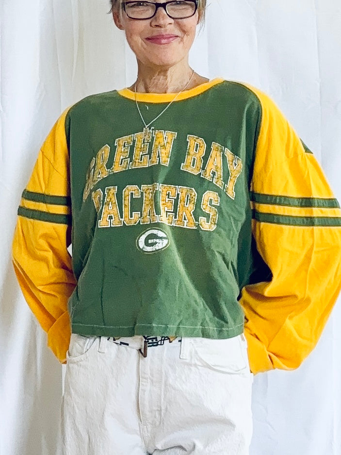 Reworked vintage Packers over dyed Jersey Tee