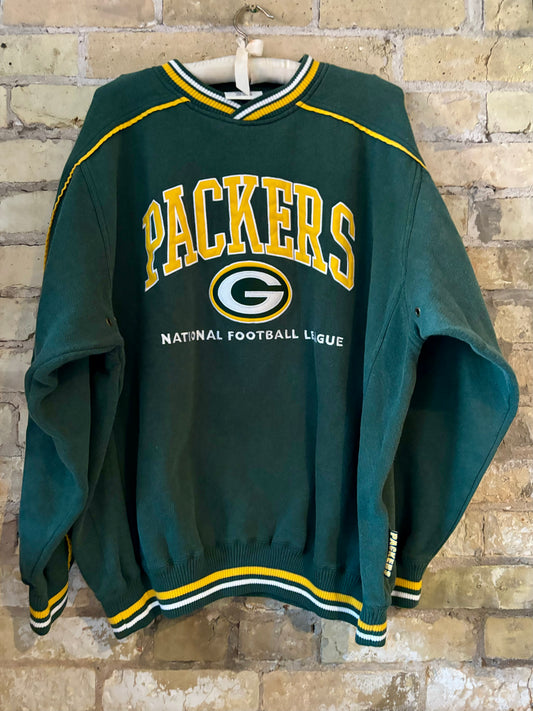 Vintage 90s Green Bay Packers LEE V Neck sweatshirt