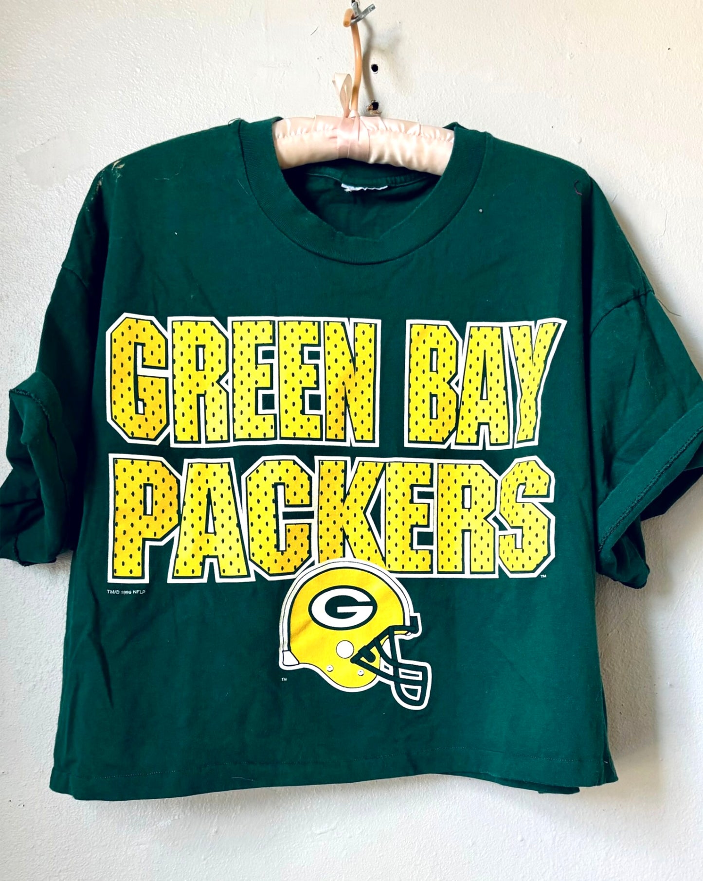 Reworked Vintage Green Bay Packers Crop Top Graphic Tee