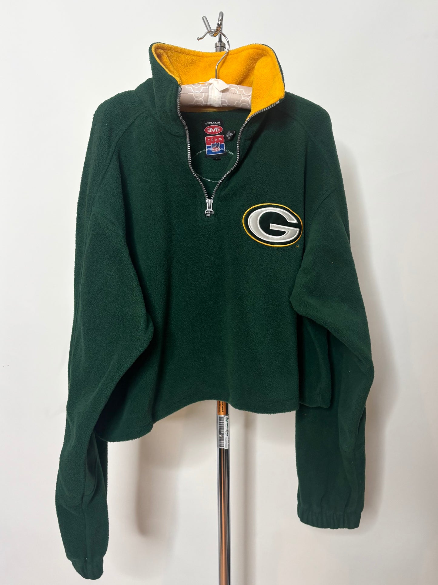 Vintage Packers 1/4 Zip Cropped Fleece Pullover #10