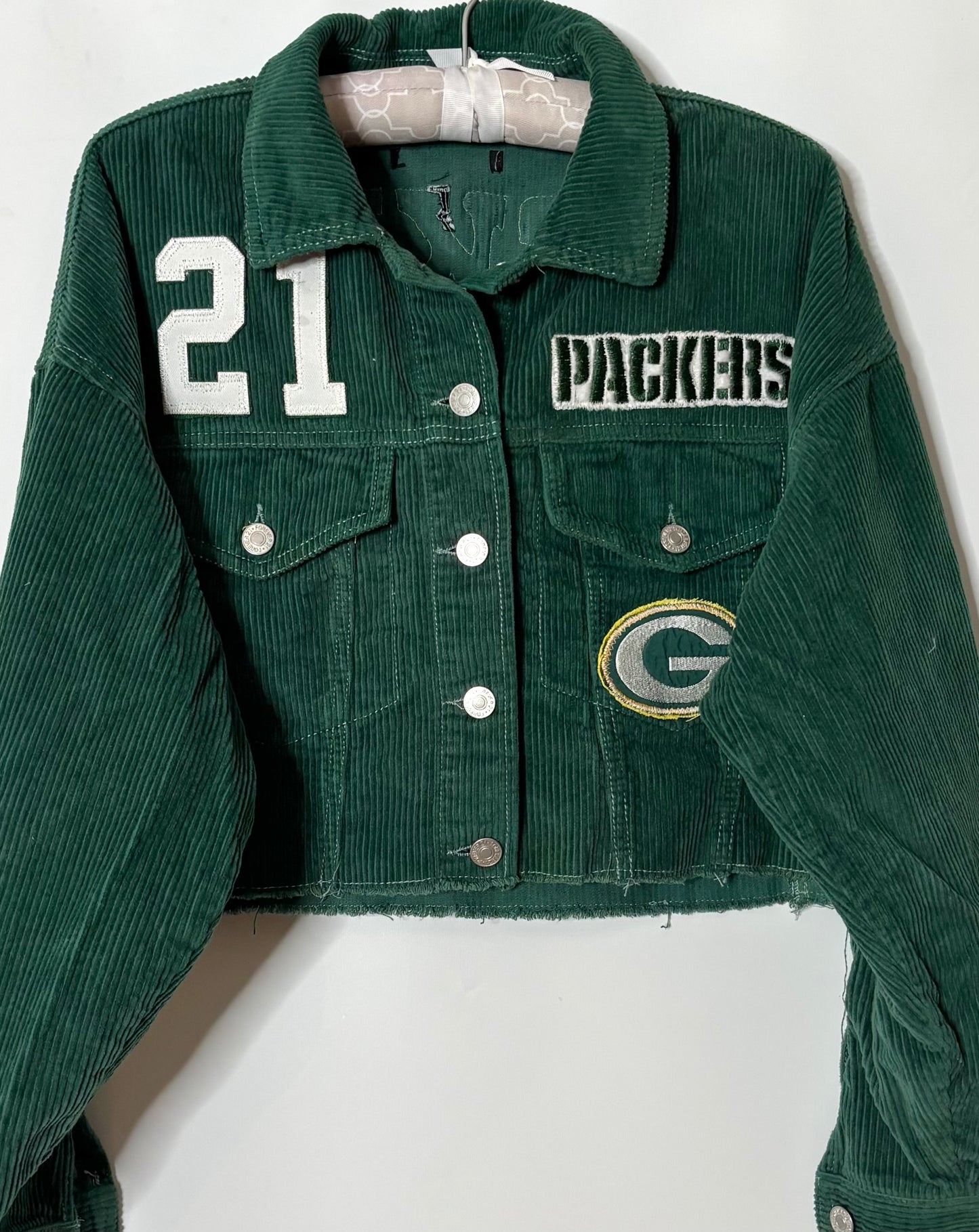 Cropped Corduroy Game Day Jacket