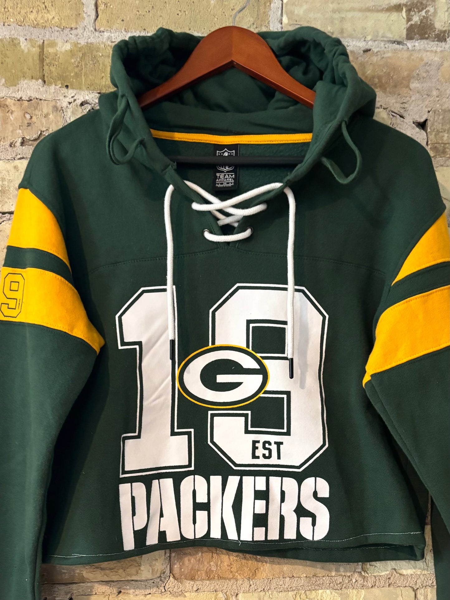 Green Bay Packers Color Block Hooded Sweatshirt