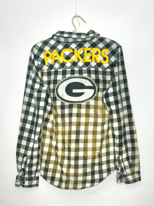 Distressed Game Day Flannel Shirt