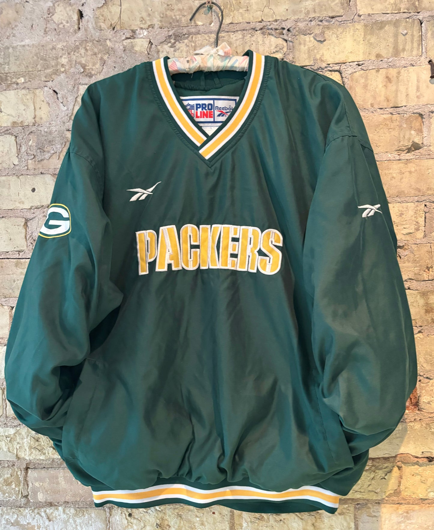 90s Green Bay Packers Retro PROLINE Windbreaker Pullover