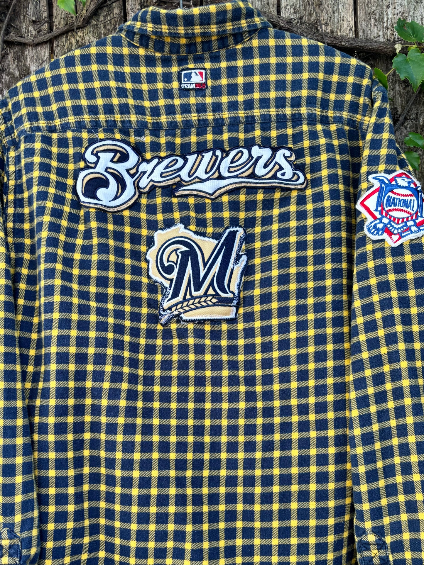 Reworked Milwaukee Brewers Game Day Flannel Shirt