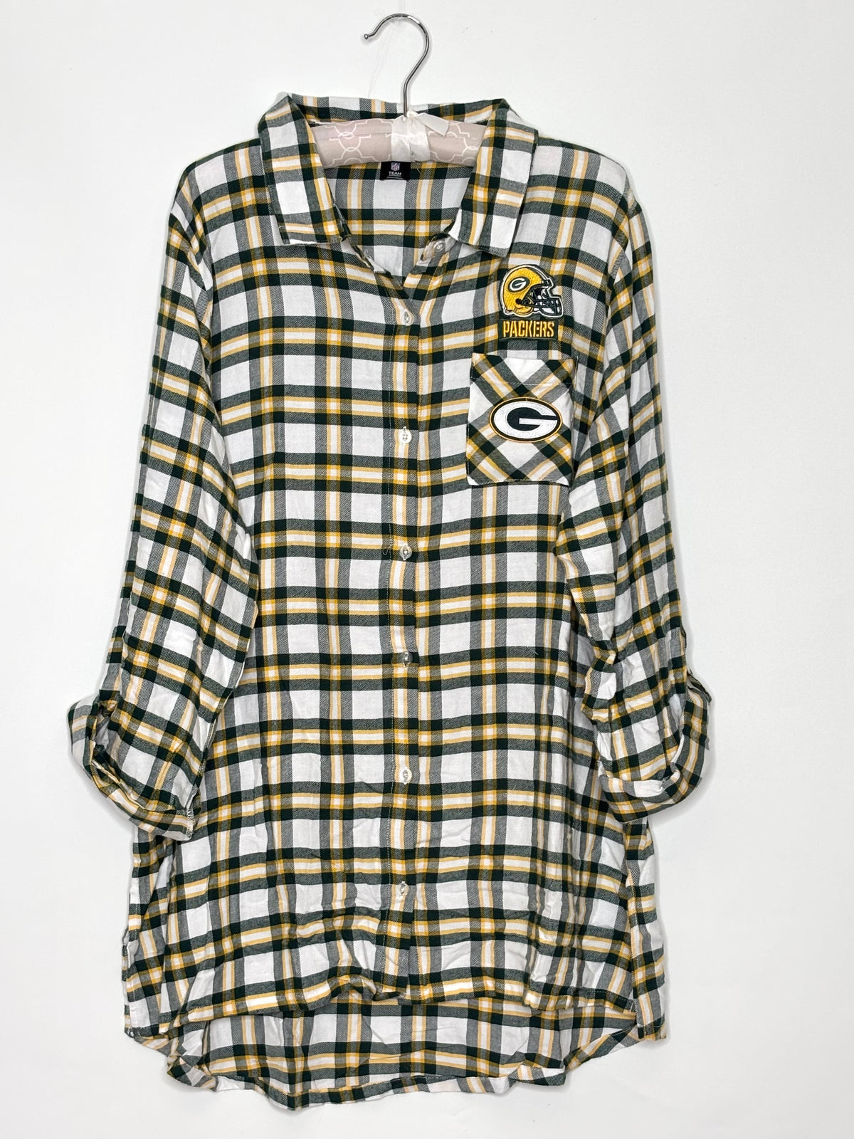 Game Day Flannel  shirt Dress