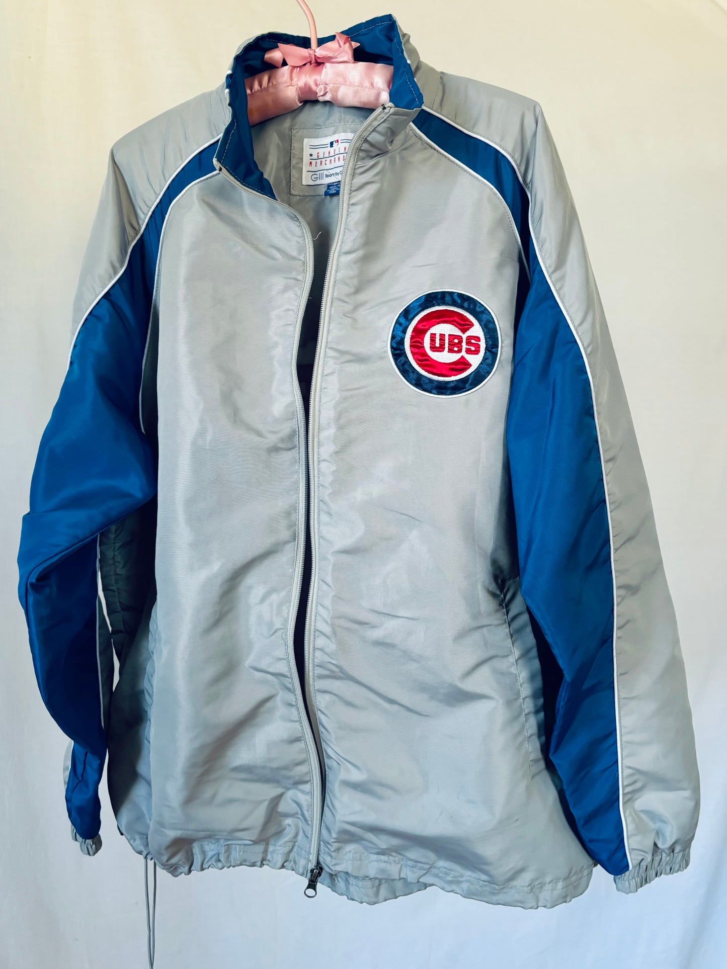 Retro 90s MLB Chicago Cubs Zip up color Block Coat Jacket