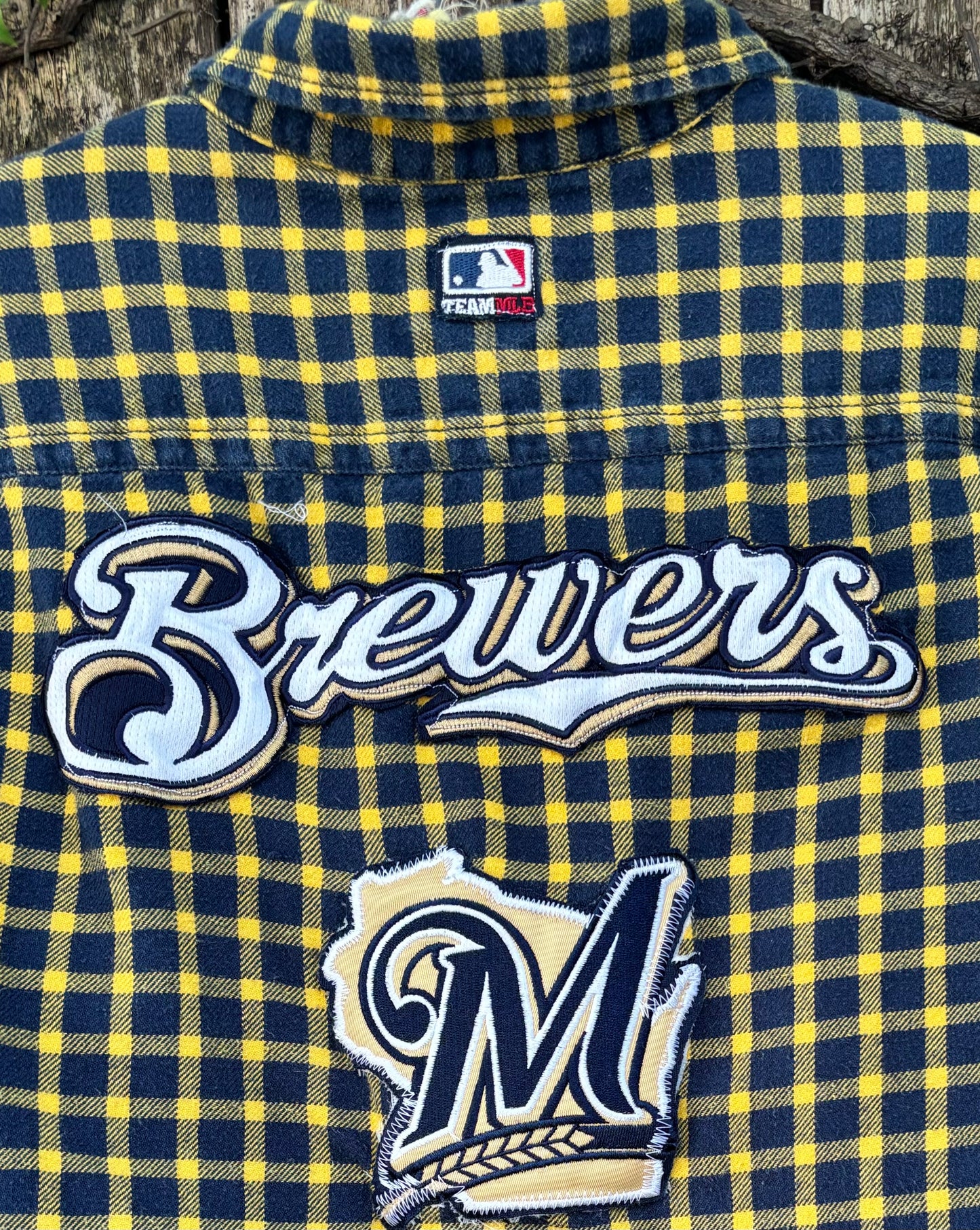 Reworked Milwaukee Brewers Game Day Flannel Shirt