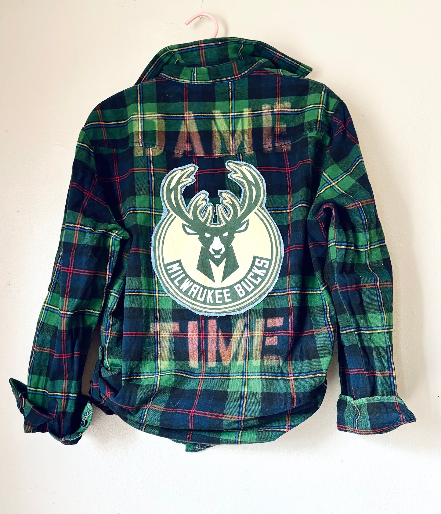 Reworked Woman’s Game Day Flannel Shirt