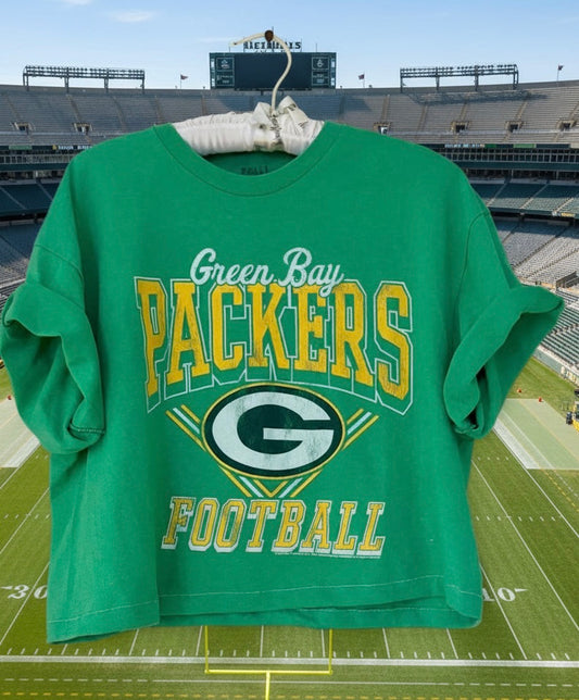 Reworked Packers Retro Kelly Green Throwback Graphic Tee
