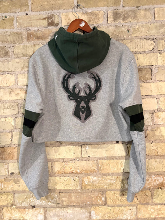 Milwaukee Bucks double sided Patchwork hoodie