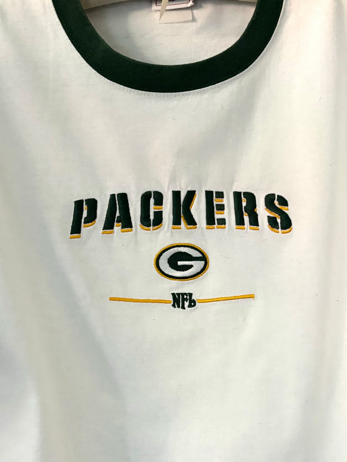 Reworked 90s Green Bay Packers Retro cropped Ringer Tee