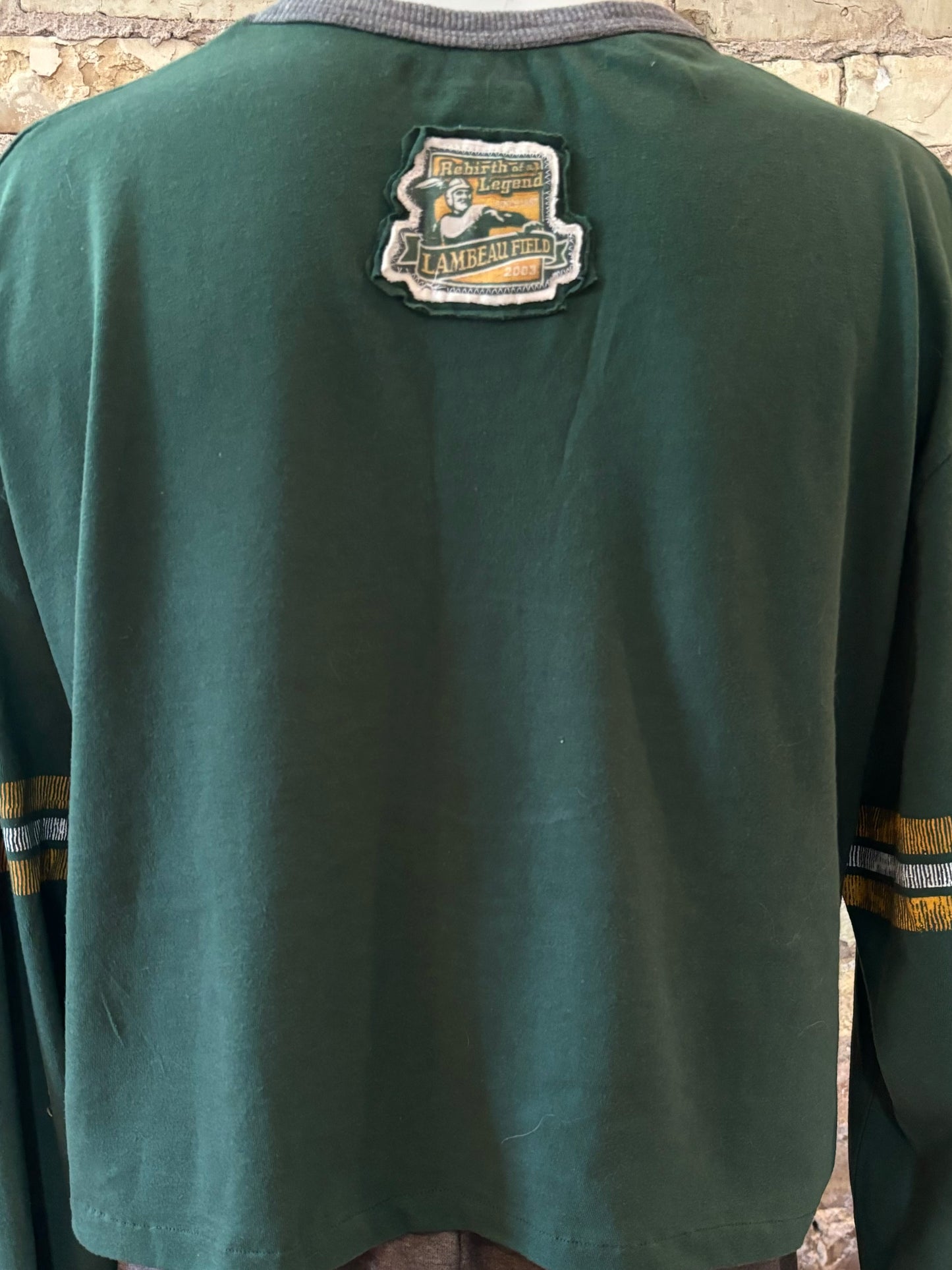 Reworked Green Bay Packers cropped Throwback Crewneck Tee