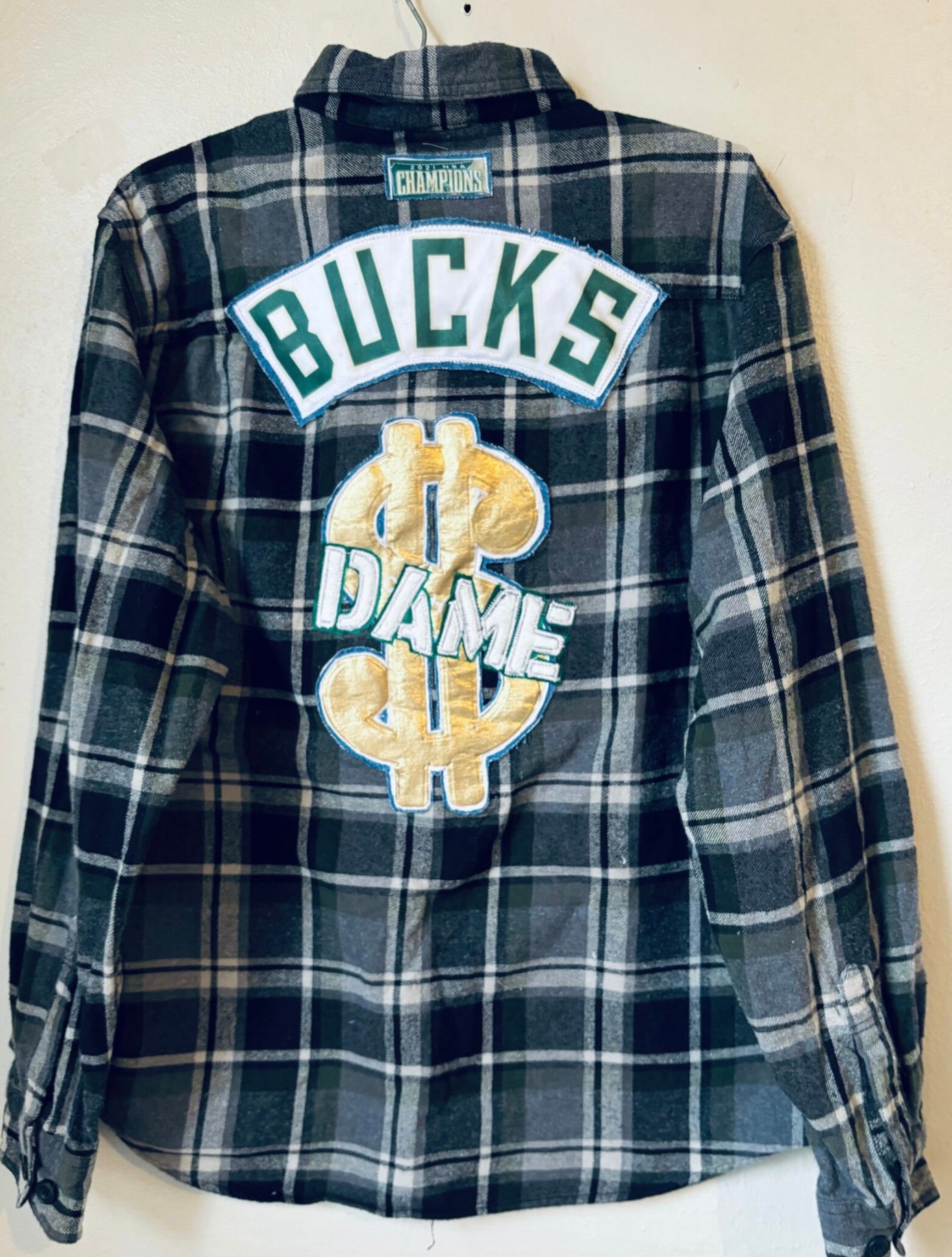 Reworked distressed Game Day Flannel