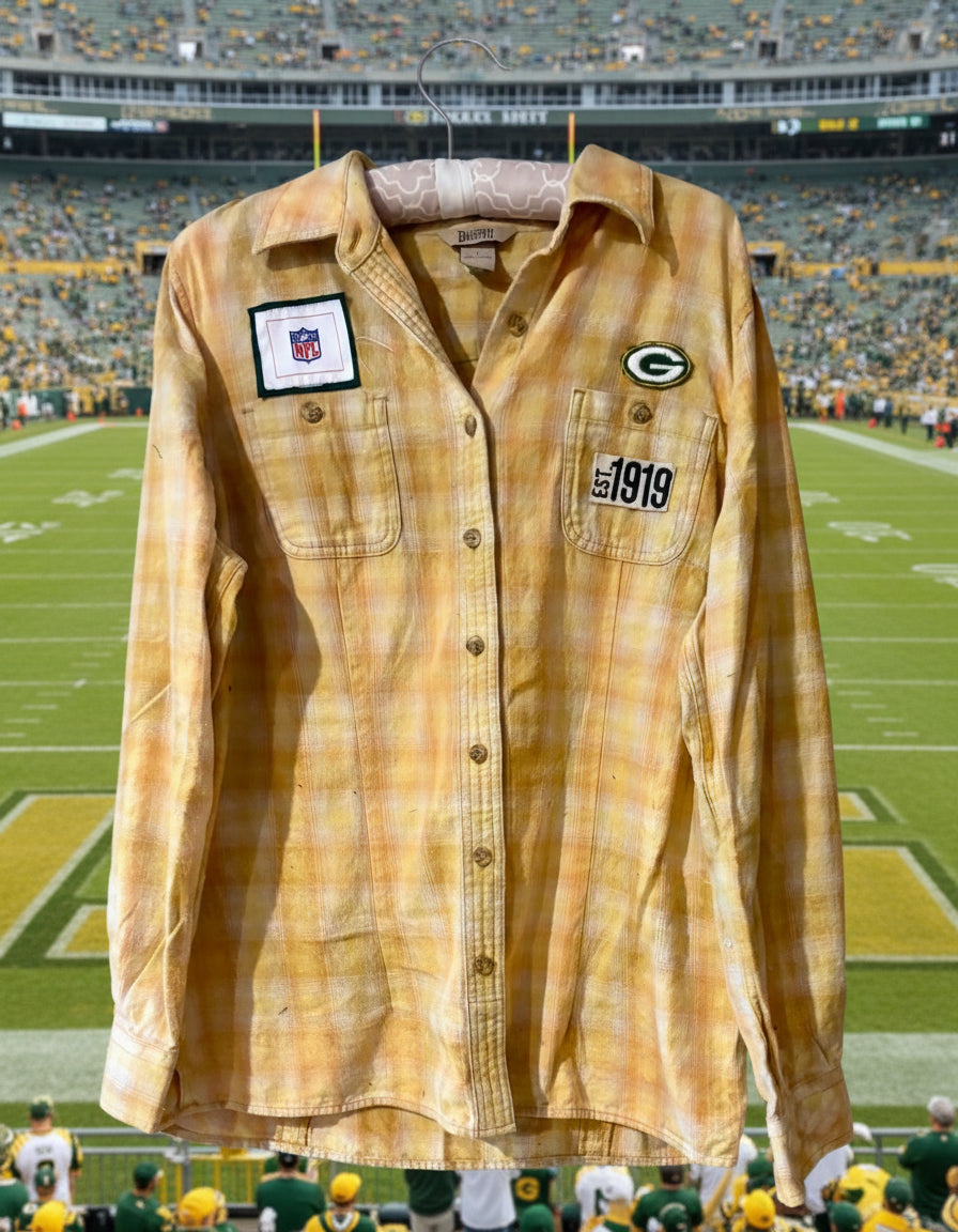 Reworked Packers Game Day Flannel Shirt