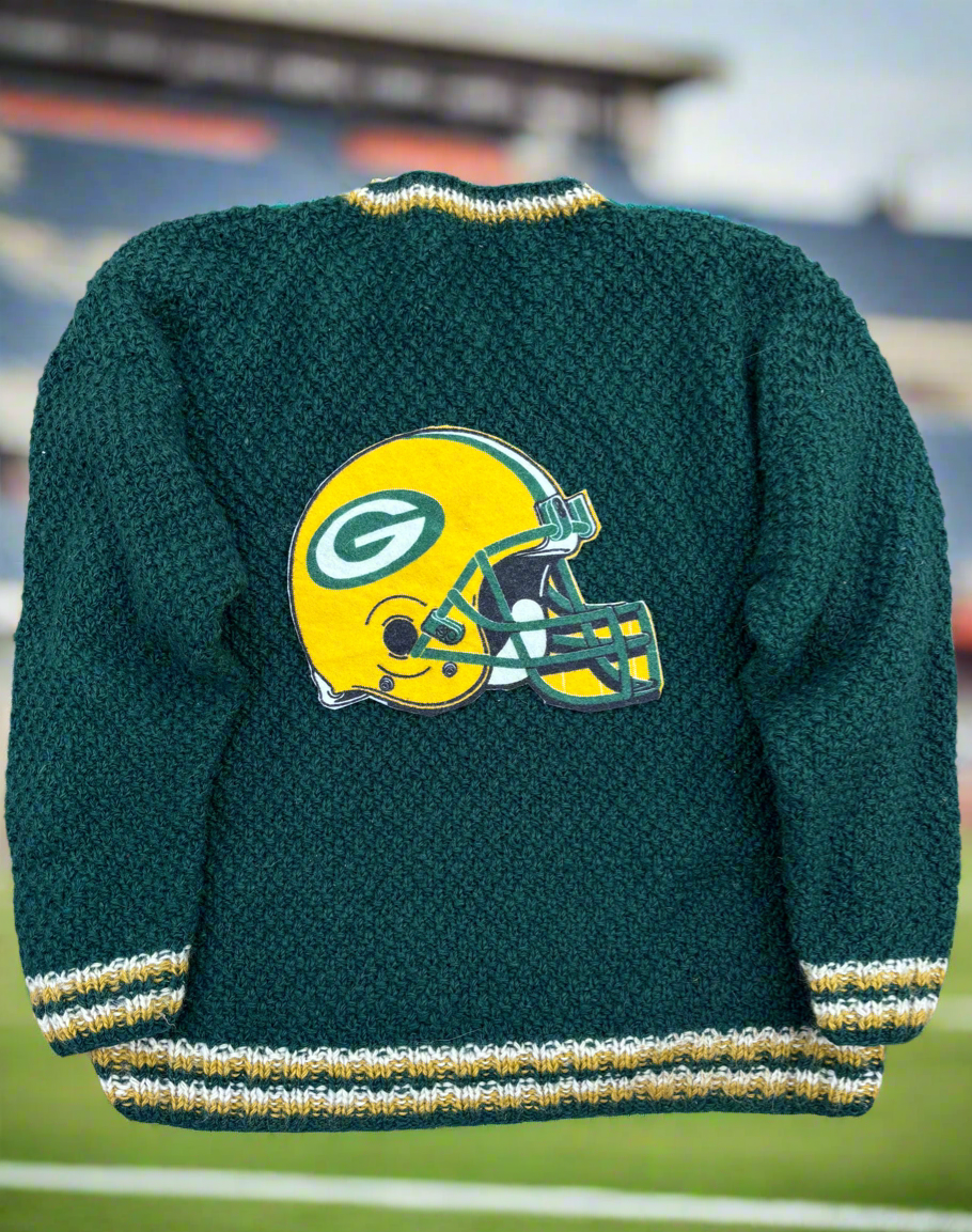 Vintage oversized handKnit GameDay Sweater