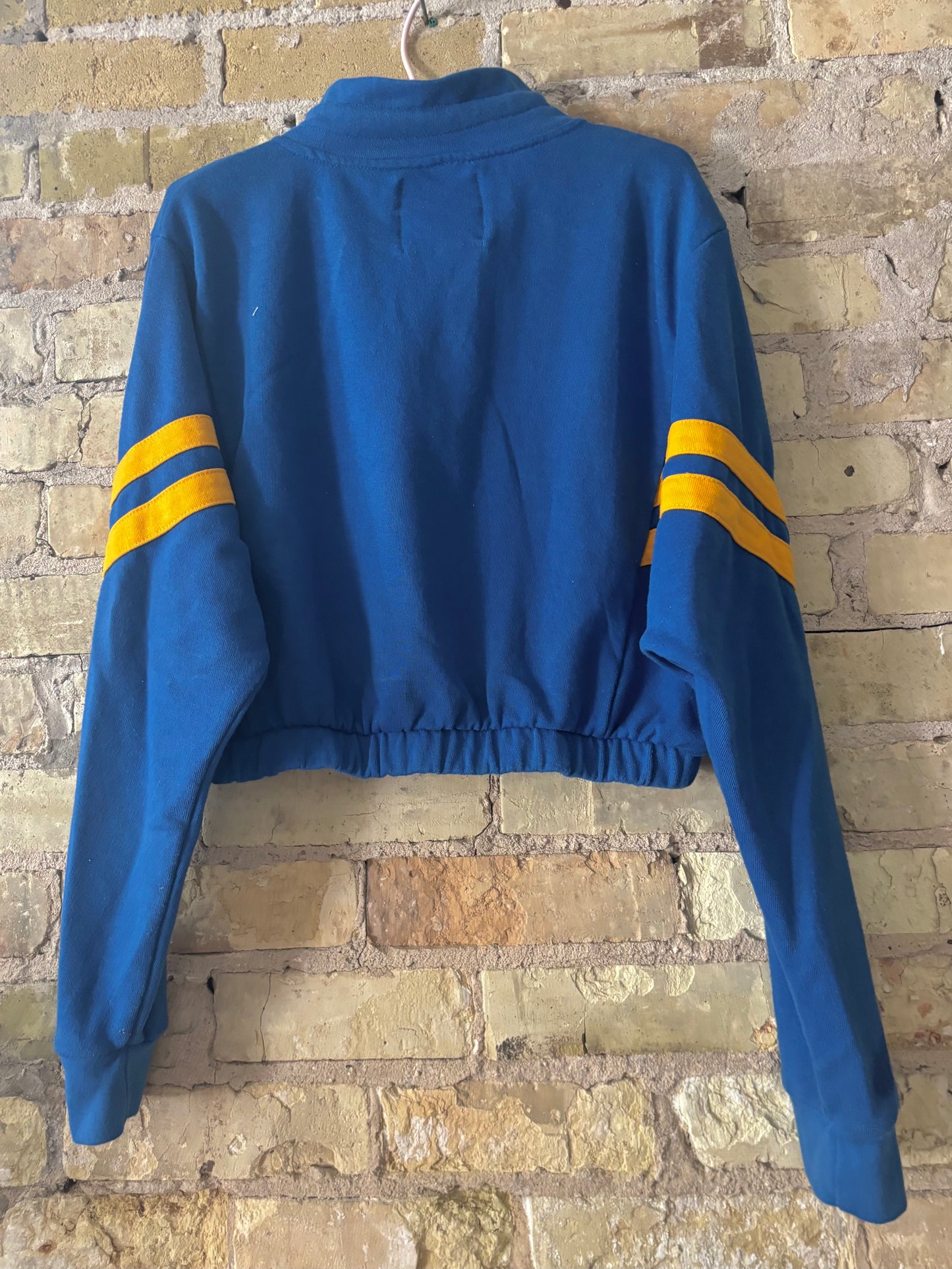 Vintage Brewers 1/4 Zip Mock Crop Top sweatshirt