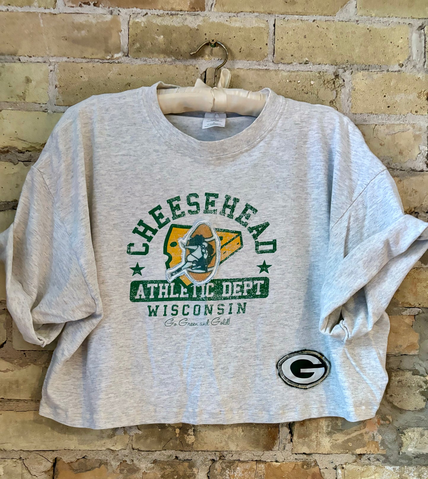 Reworked Packers Cropped throwback Graphic Tee