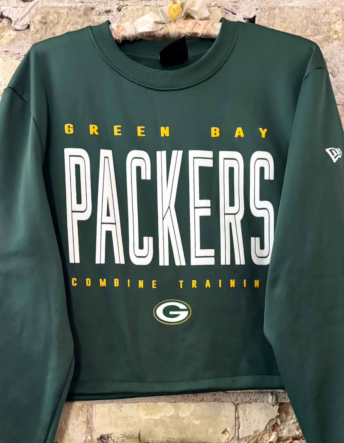 Reworked Packers cropped Crewneck