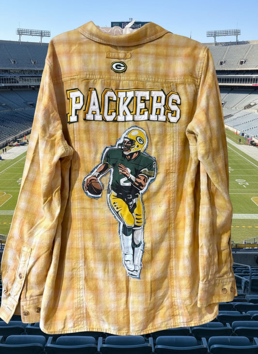 Reworked Packers Game Day Flannel Shirt