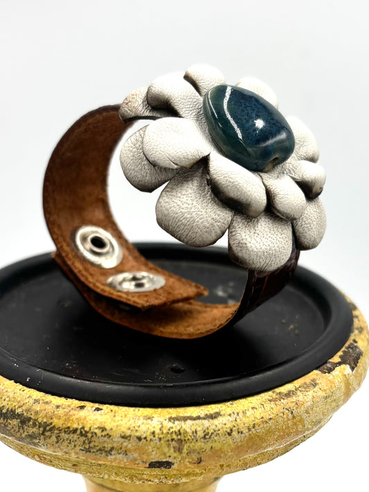 HandTooled Boho Leather Cuff Bracelet