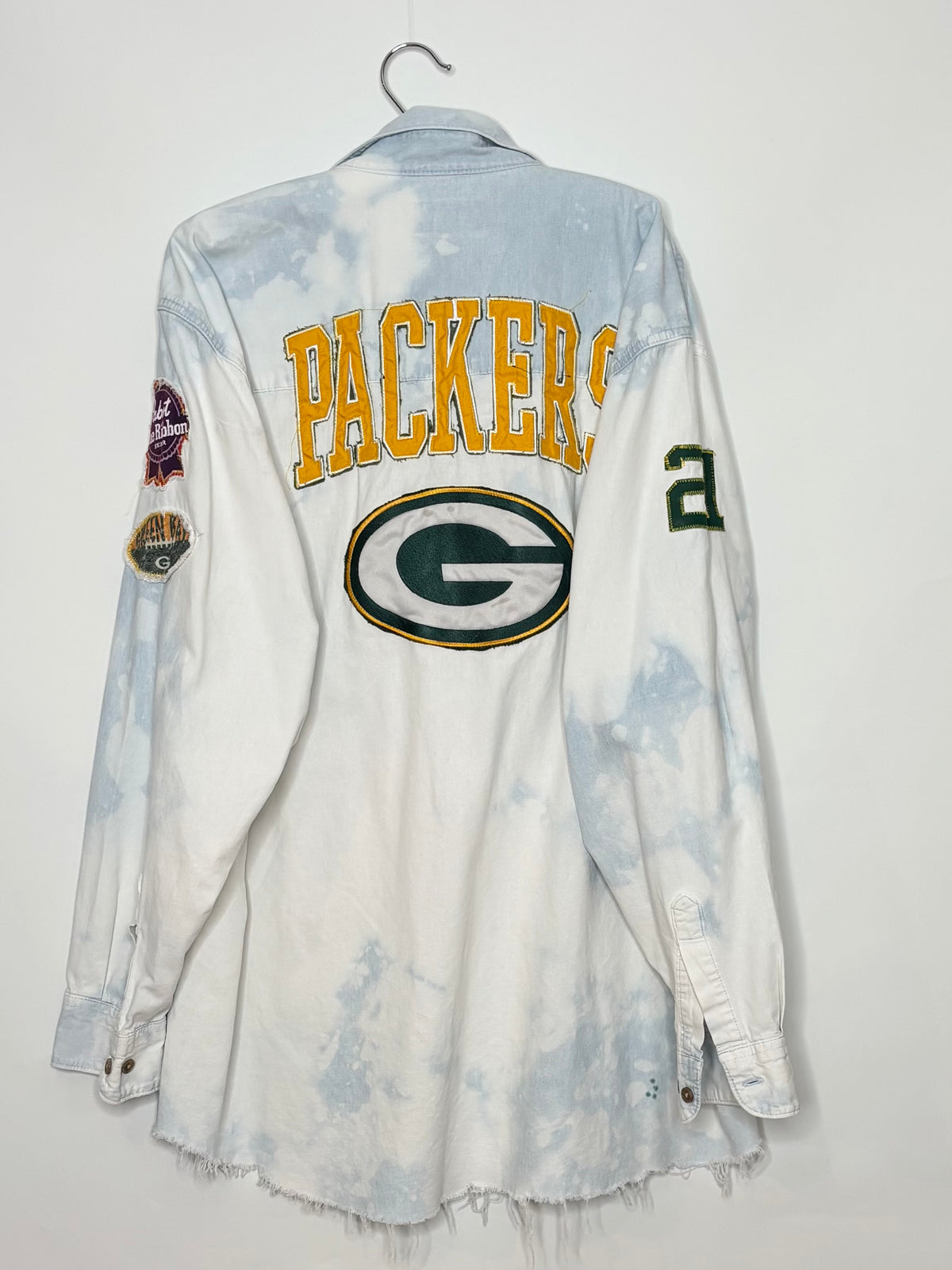 90’s oversized Game Day Denim Jean Shirt