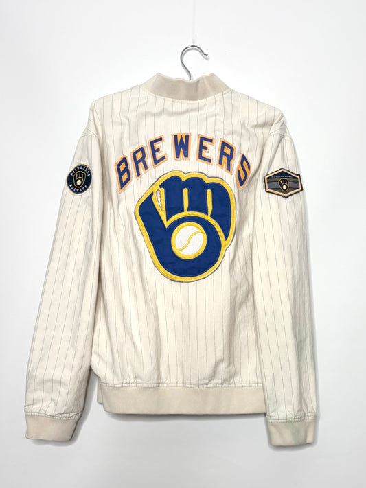 Striped Game Day Cotton Bomber Jacket