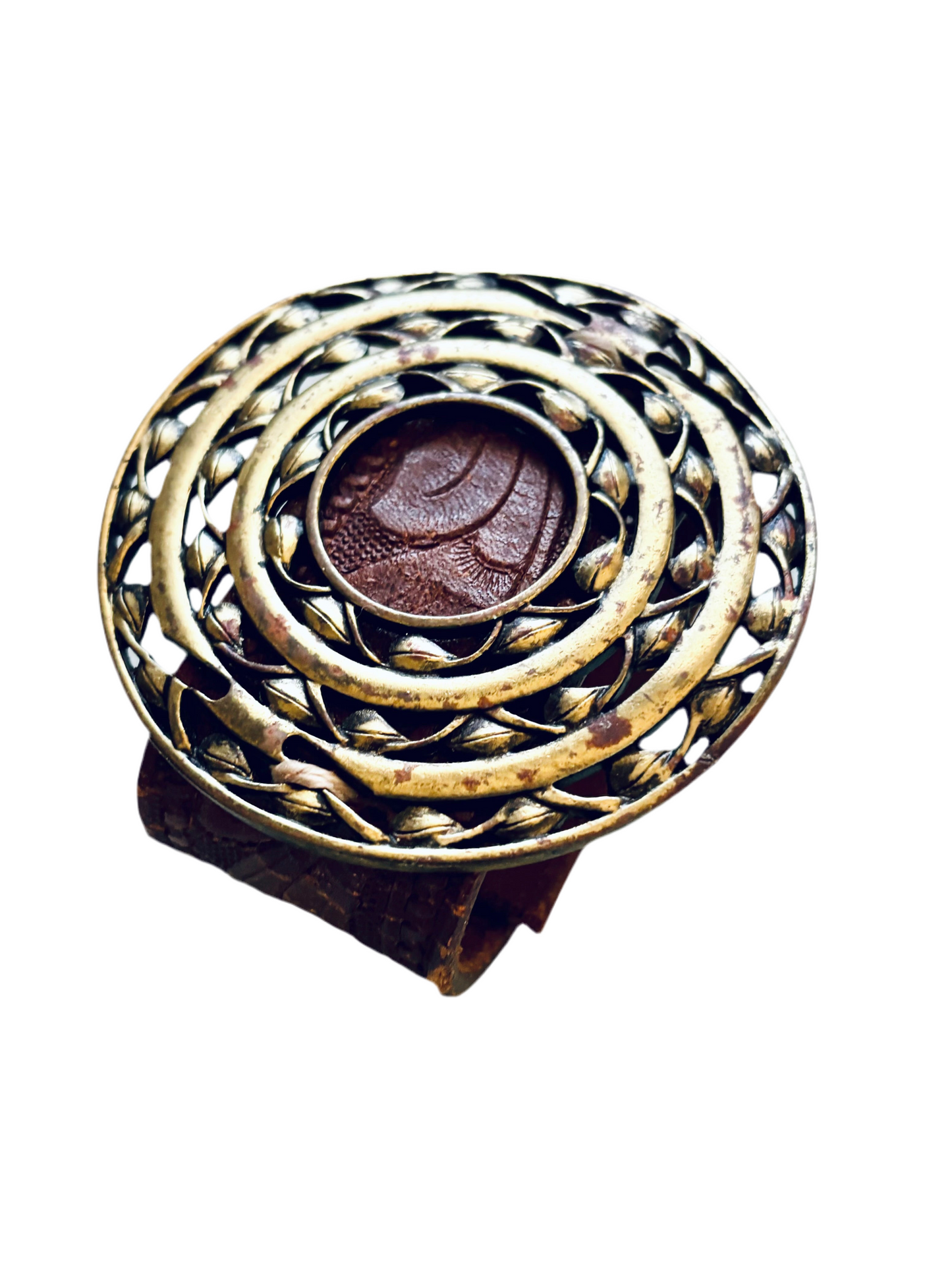 HandTooled  Leather Boho Warrior Bracelet