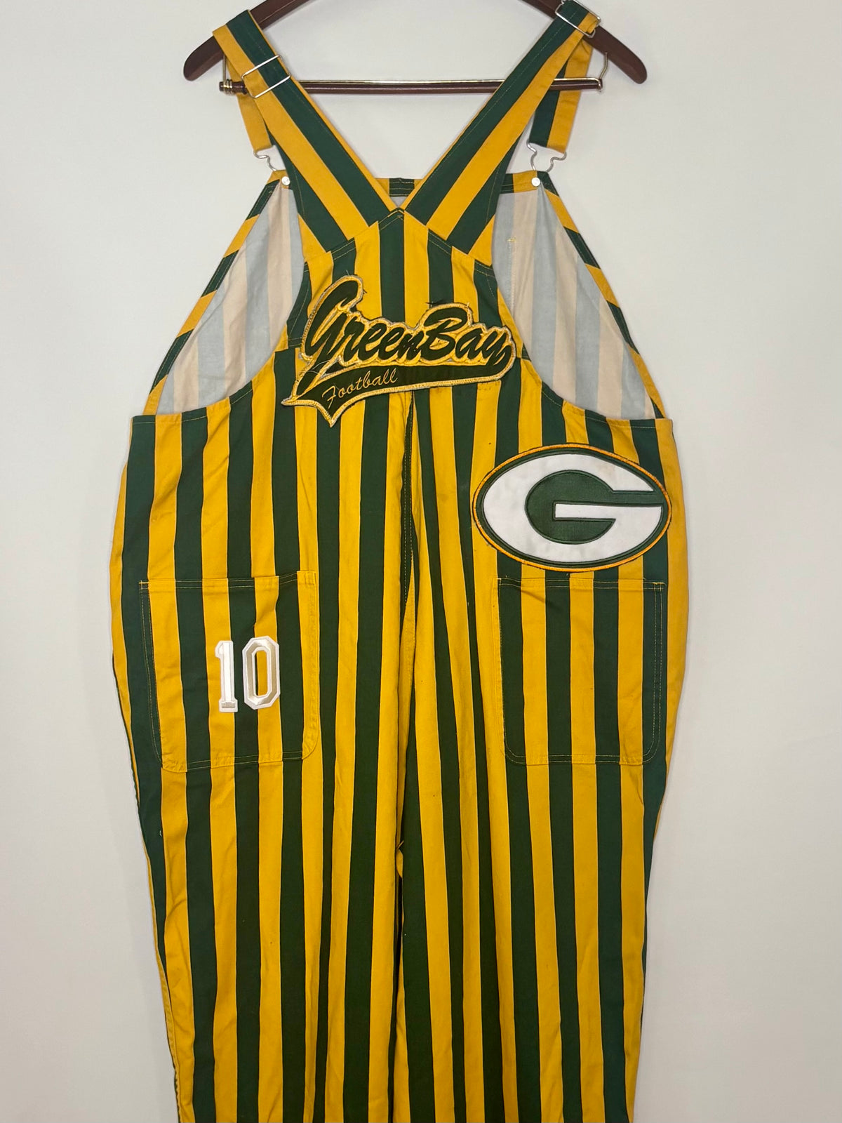 Vintage Striped  Game Day Bib Overalls