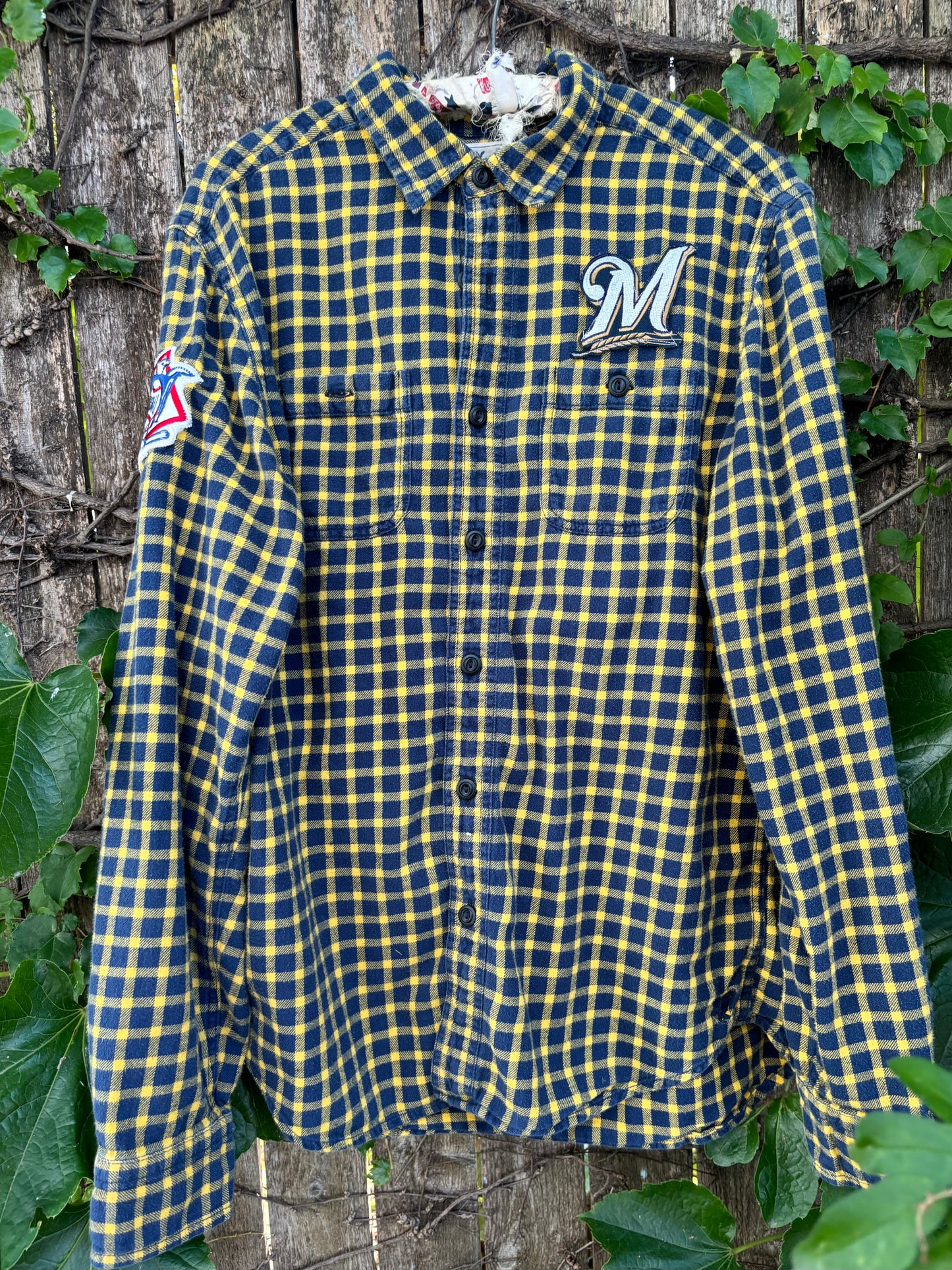 Reworked Milwaukee Brewers Game Day Flannel Shirt