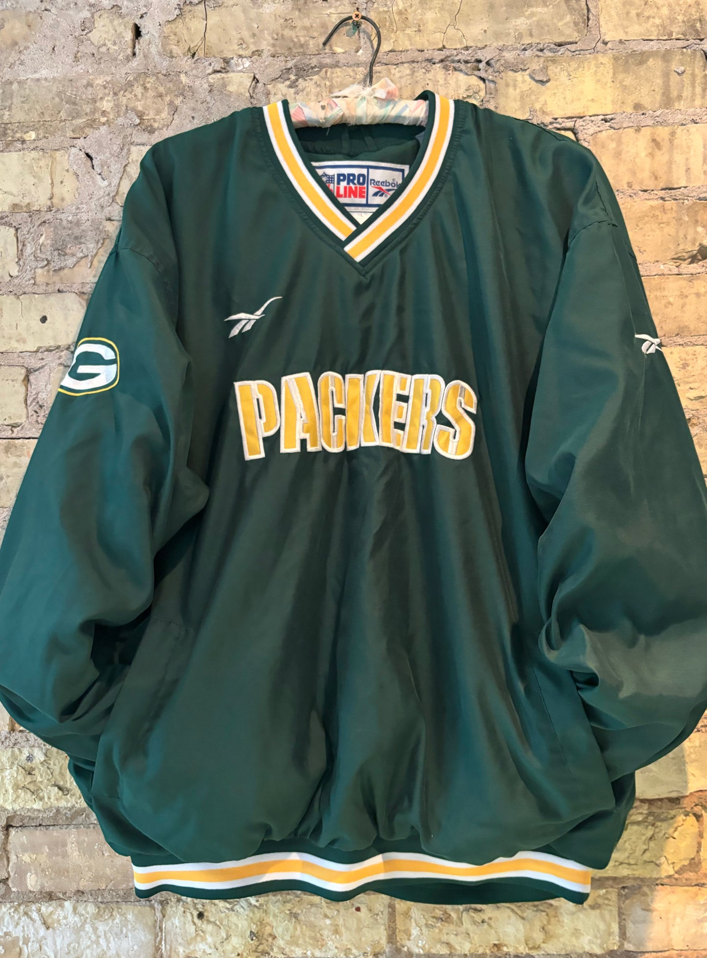 90s Green Bay Packers Retro PROLINE Windbreaker Pullover