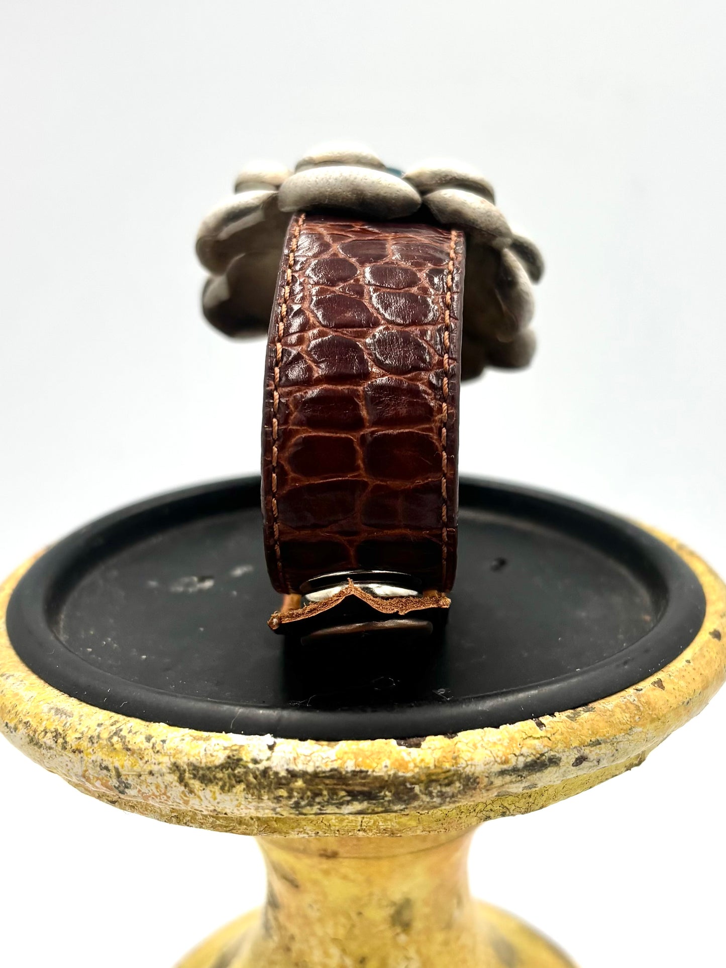 HandTooled Boho Leather Cuff Bracelet
