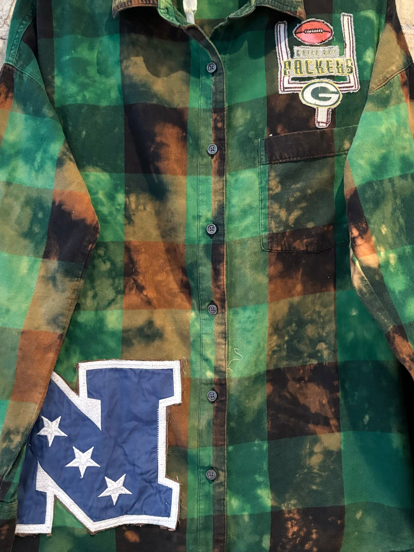 Reworked Oversized Game Day Flannel