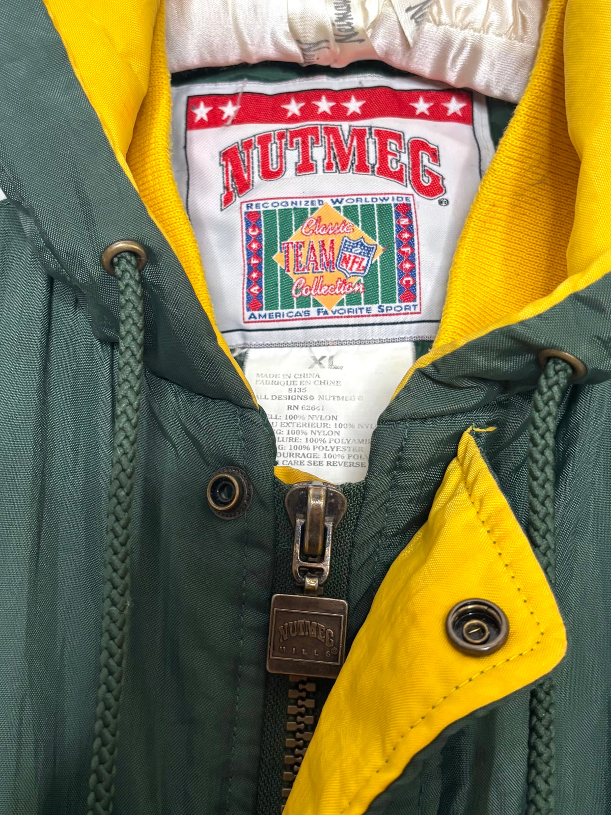 RARE Vintage Green Bay Packers Sideline Puffer Stadium Jacket