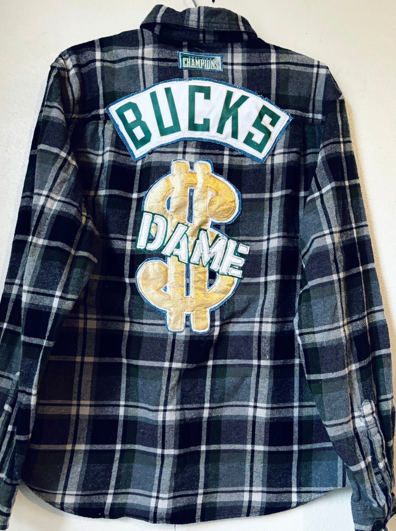 Reworked distressed Game Day Flannel