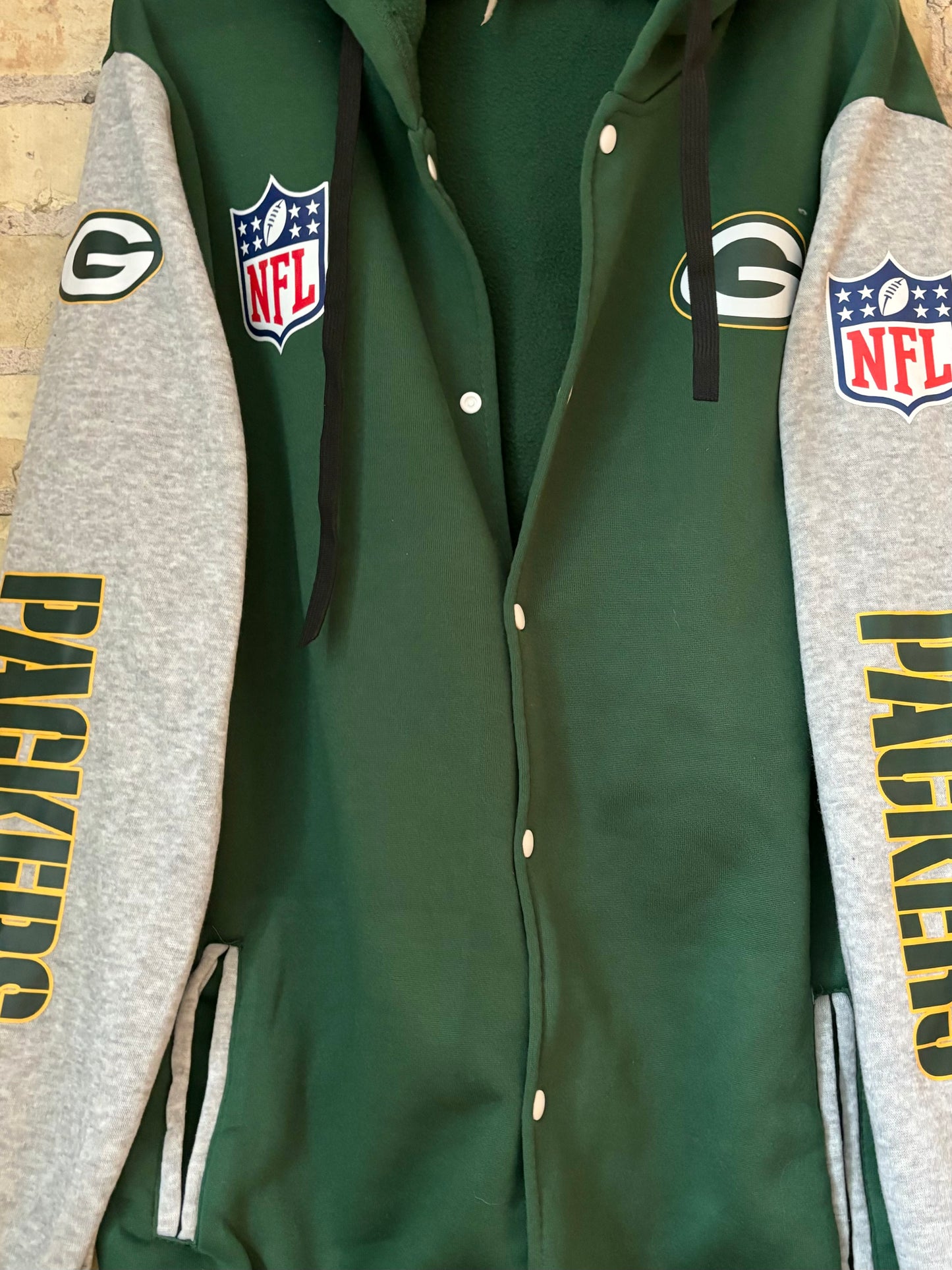 Vintage Y2K Packers all over graphic Game Day Hoodie