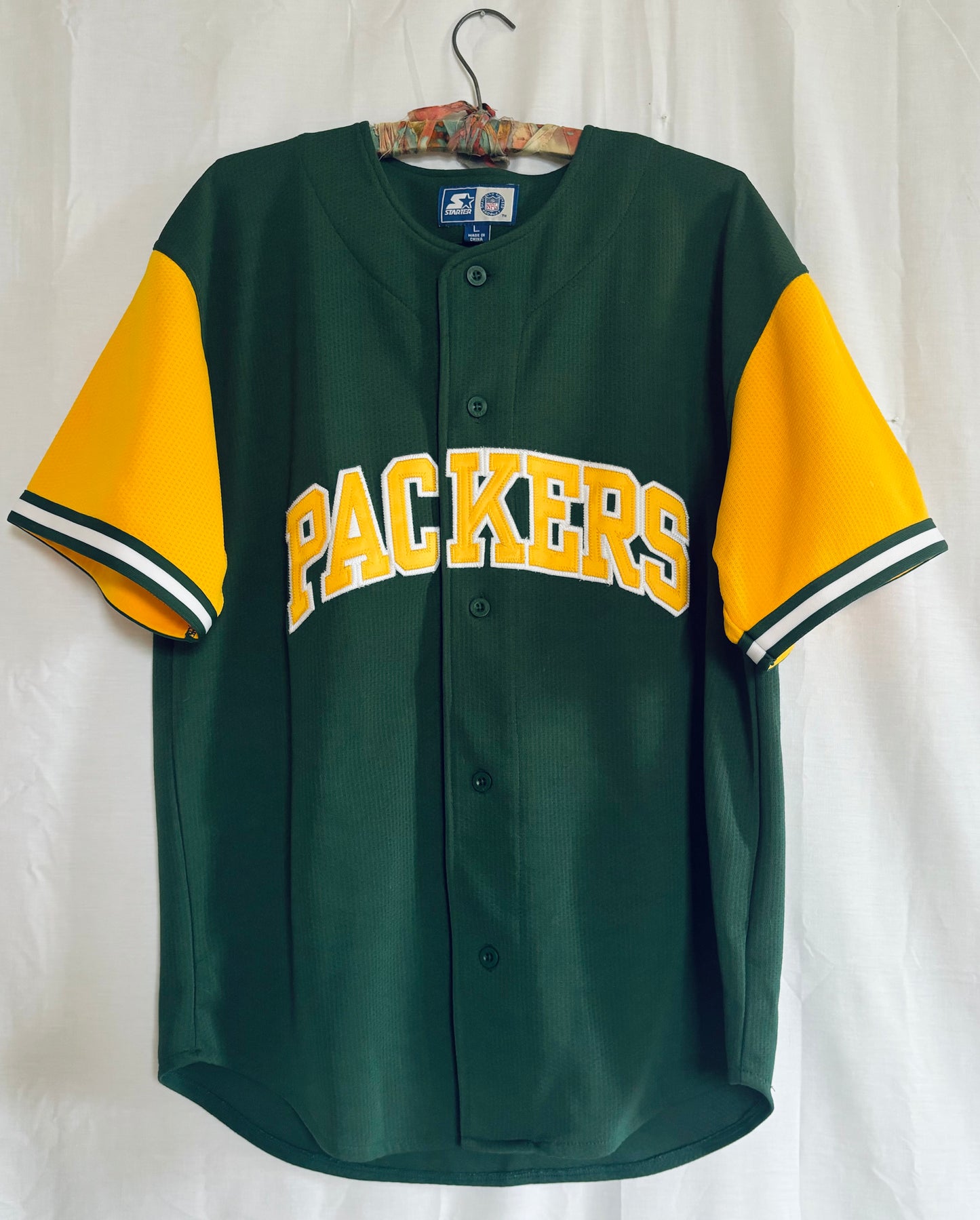 Vintage 90s Green Bay Packers Button Up Baseball STARTER Jersey