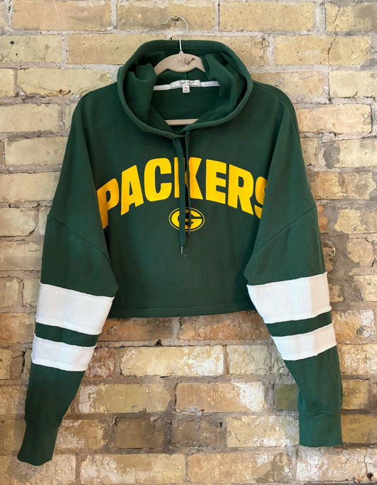 Reworked 90s Packers Junk Food Cropped Hoodie