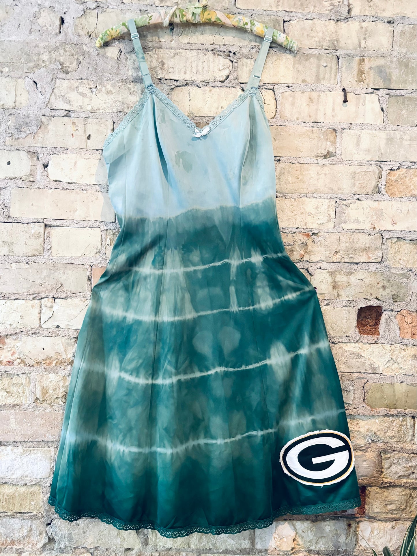 Reworked vintage Hand dyed A Line Slip Dress