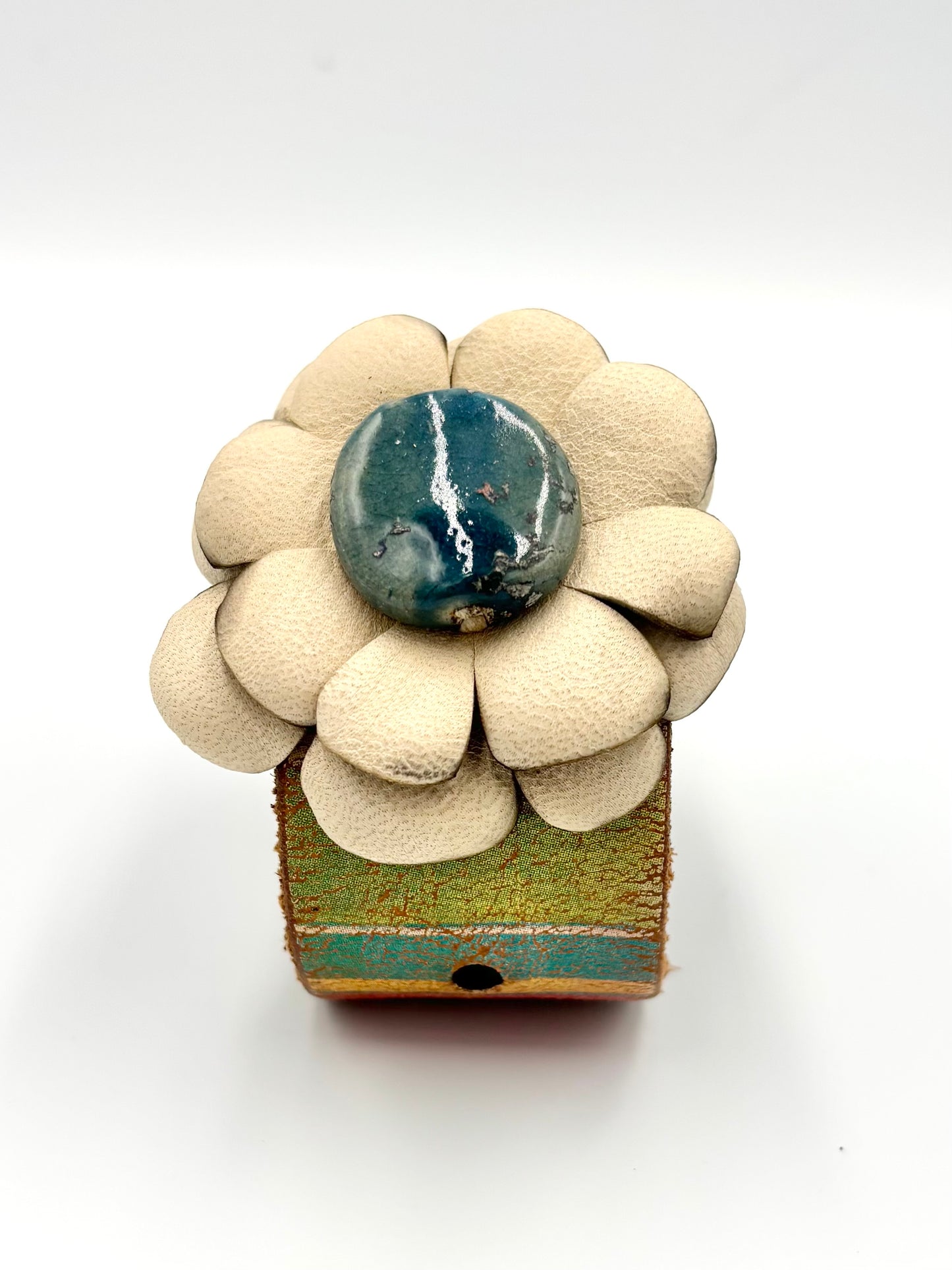 Boho Distressed Leather Cuff Bracelet