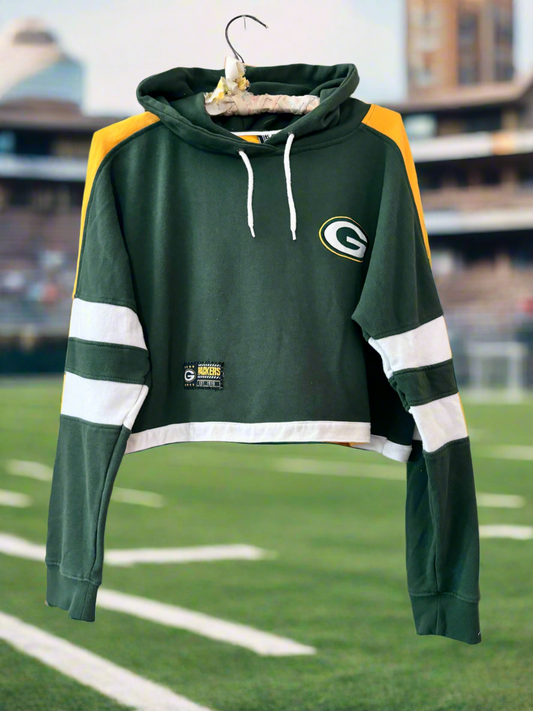Reworked Packers Y2K Game Day Color Block Hooded Sweatshirt