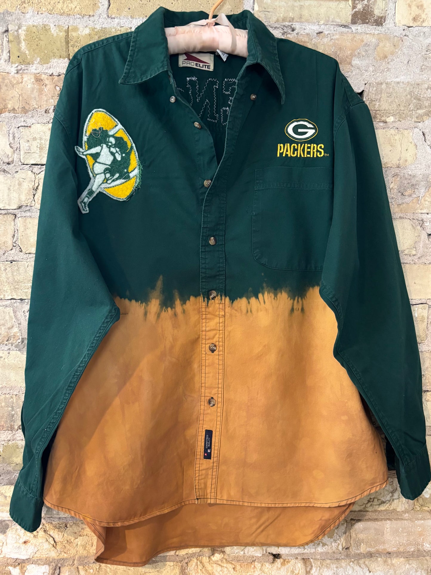 Retro PACKERS oversized Ombré Game Day Shirt