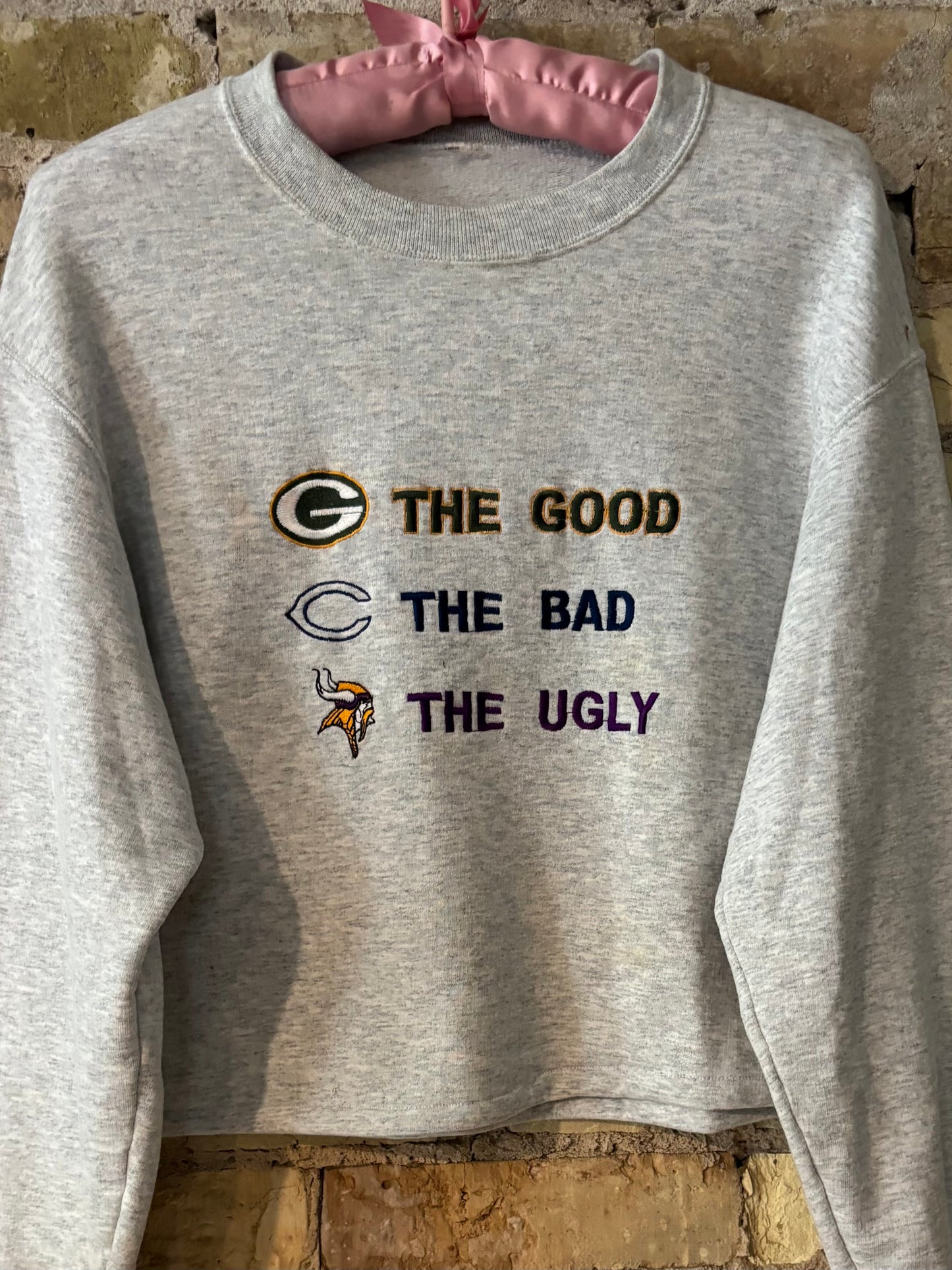 Vintage cropped Game Day crewneck