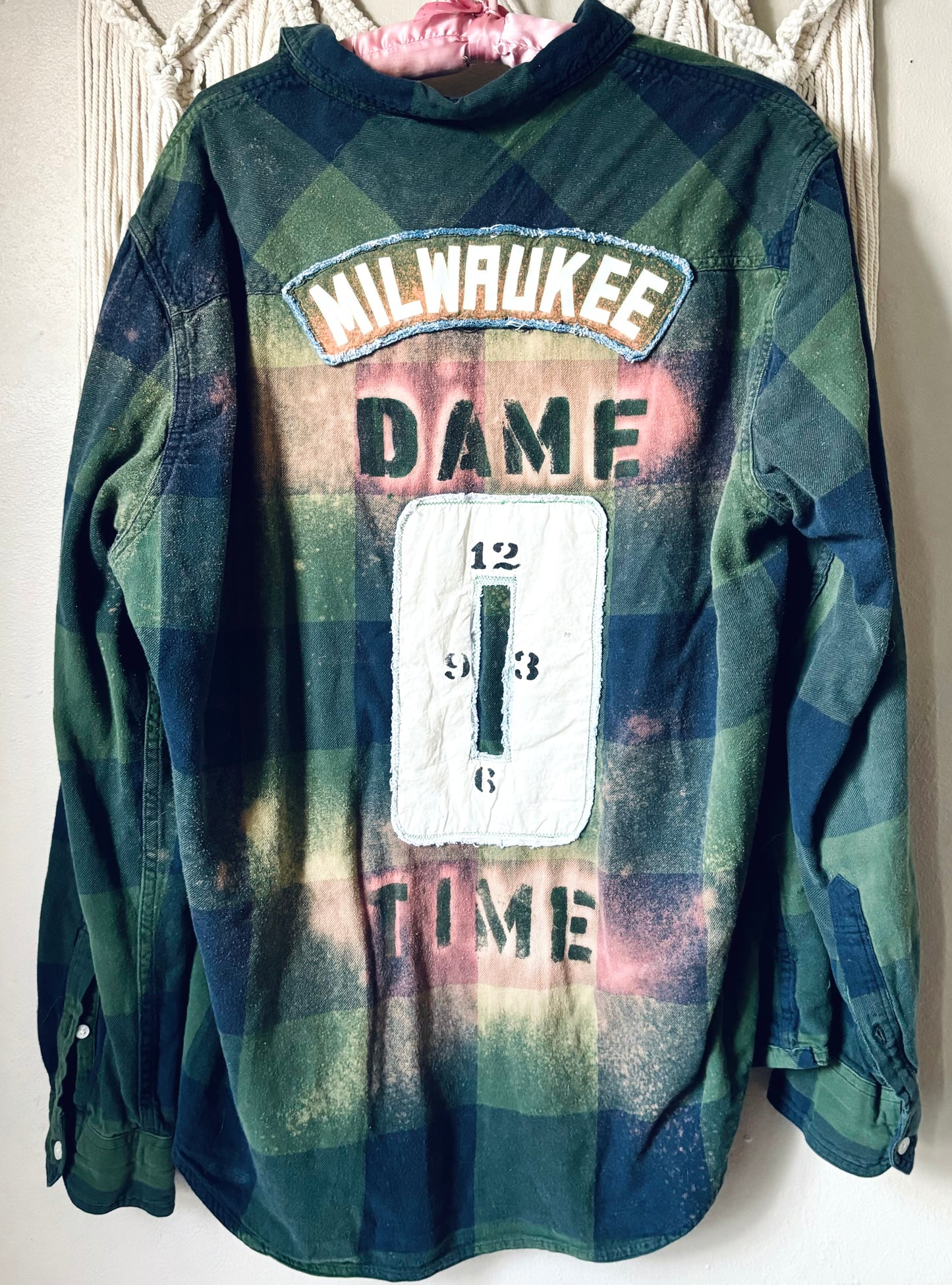 Reworked over dyed distressed Game Day Flannel