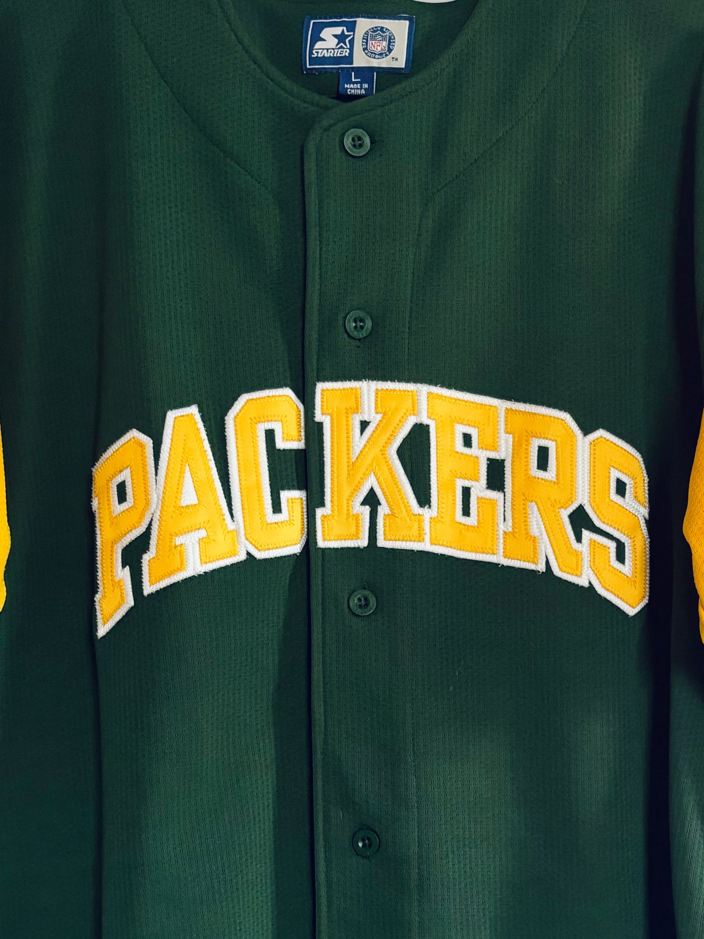 Vintage 90s Green Bay Packers Button Up Baseball STARTER Jersey