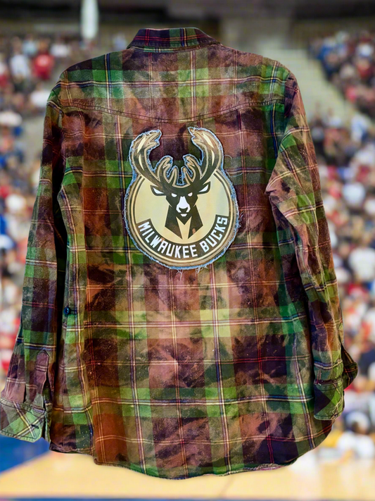 Reworked Woman’s Game Day Flannel Shirt