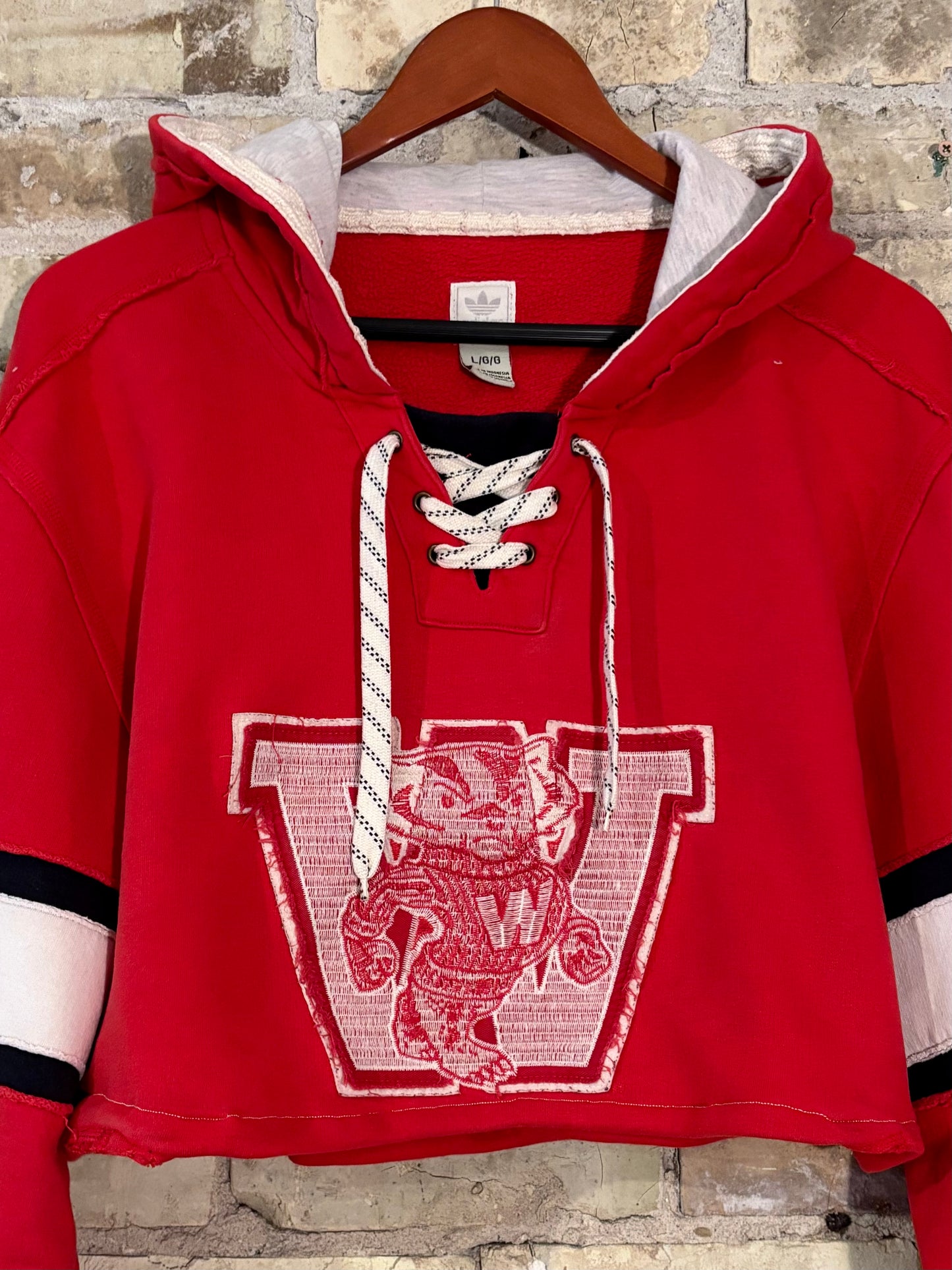 Vintage Adidas Wisconsin Badgers Throwback Hockey Sweatshirt