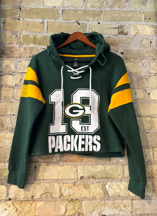 Green Bay Packers Color Block Hooded Sweatshirt