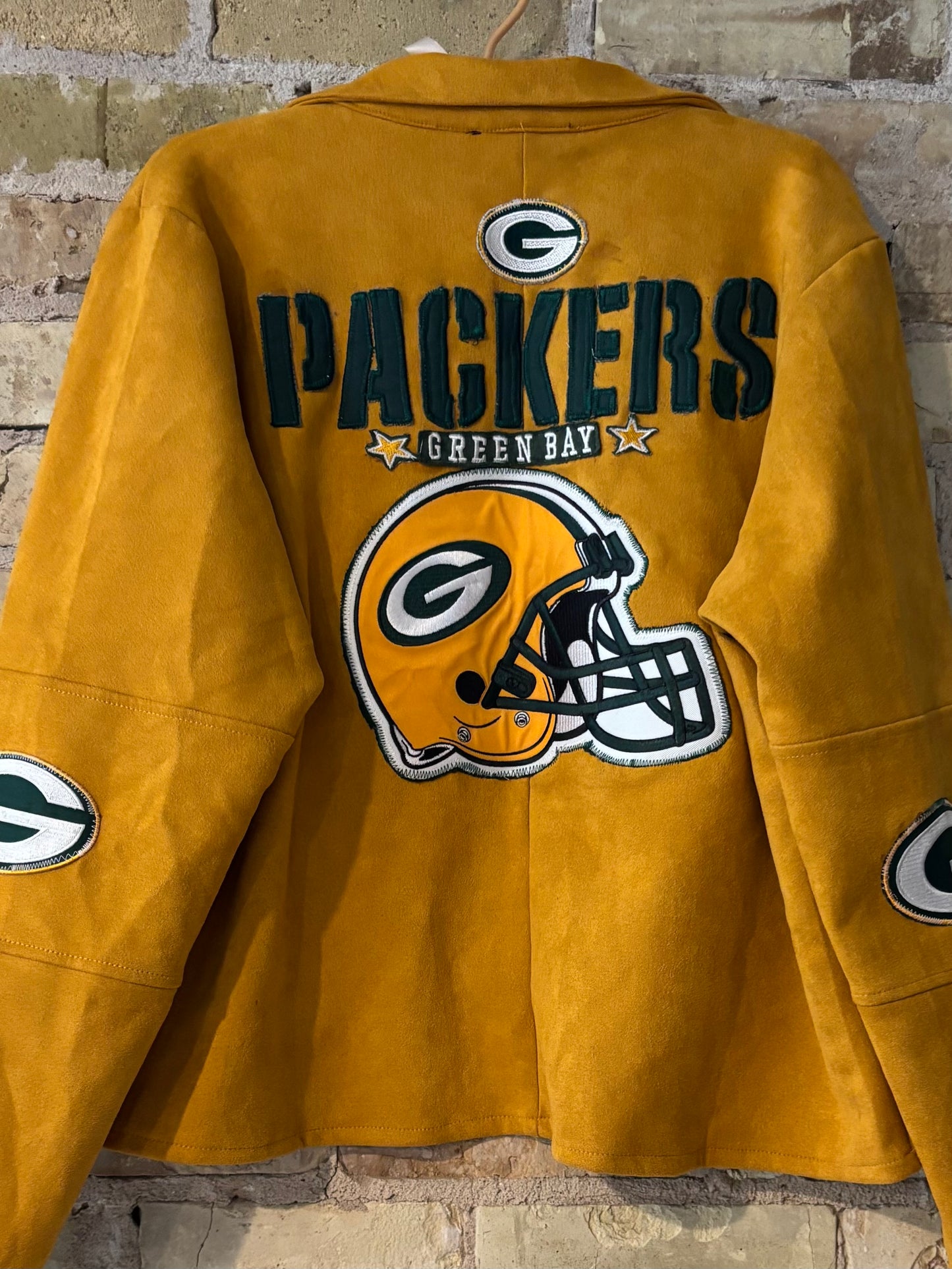 Faux Suede Ruffled Game Day Jacket
