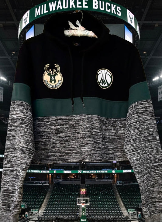 Reworked Milwaukee Bucks Cropped Hoodie